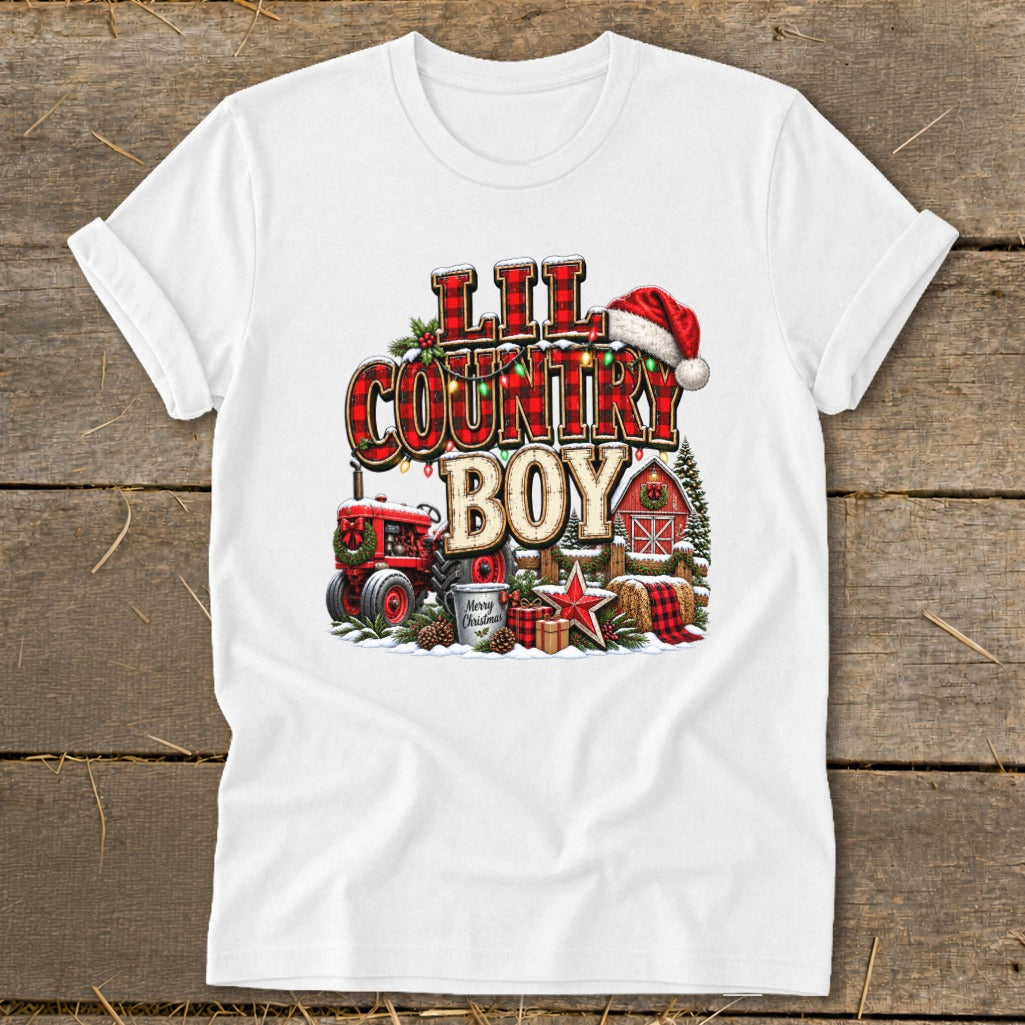 Lil Country Boy Christmas Infant Softstyle Tee