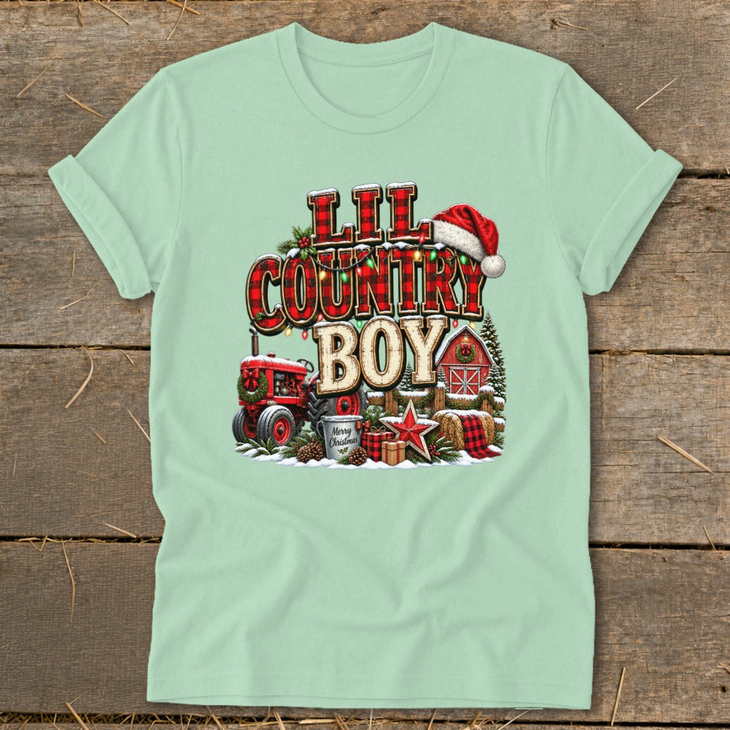 Lil Country Boy Christmas Infant Softstyle Tee