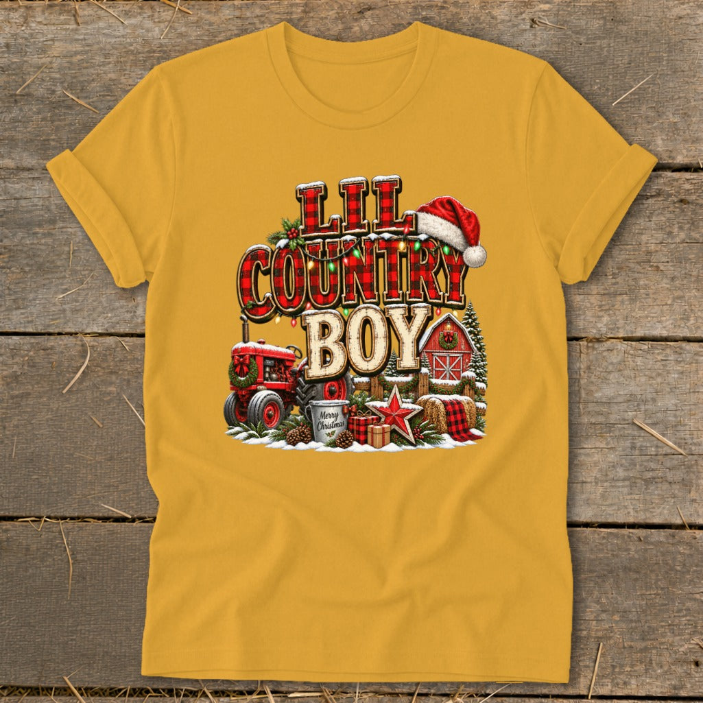 Lil Country Boy Christmas Infant Softstyle Tee