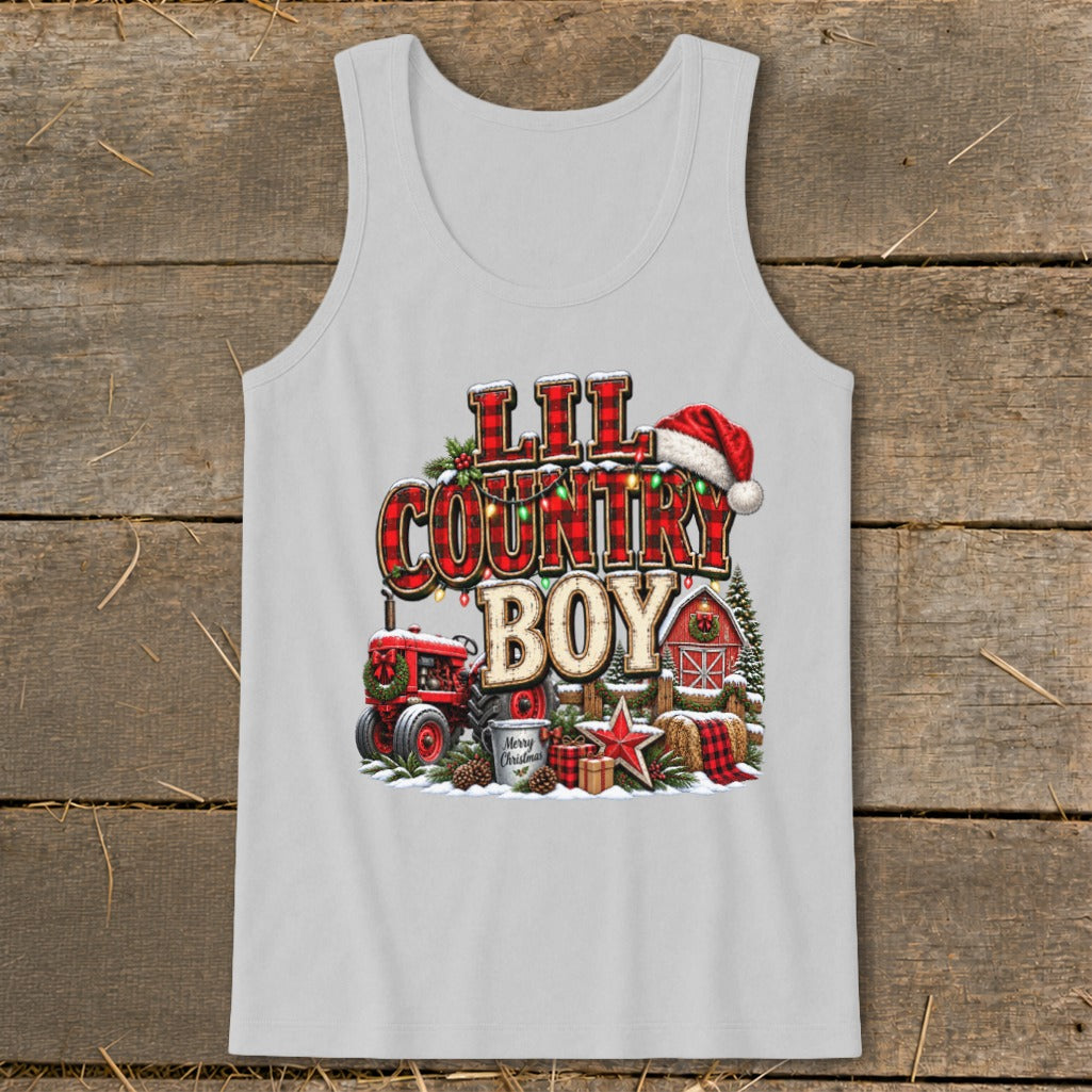 Lil Country Boy Christmas Infant Tank Top