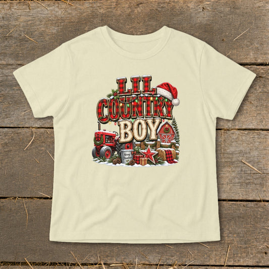 Lil Country Boy Christmas Infant Tee