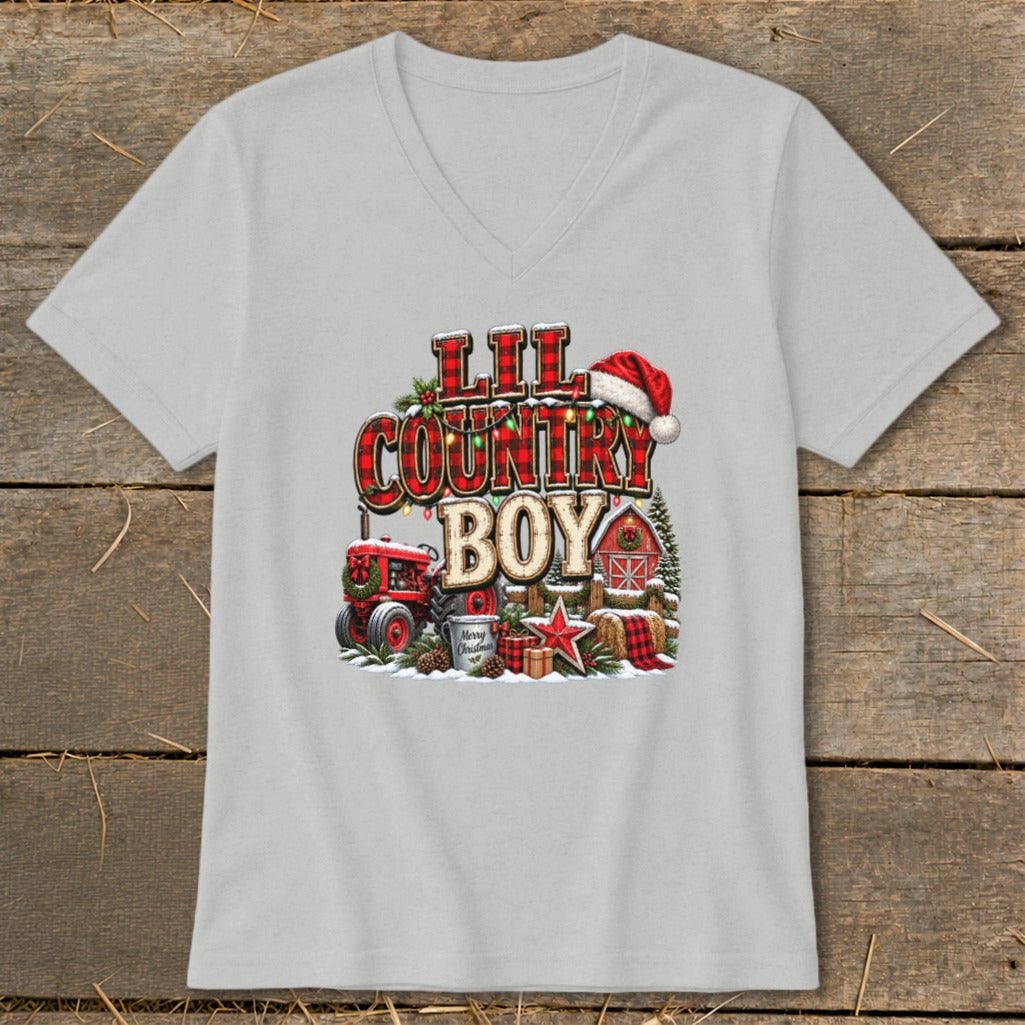 Lil Country Boy Christmas Infant V-neck