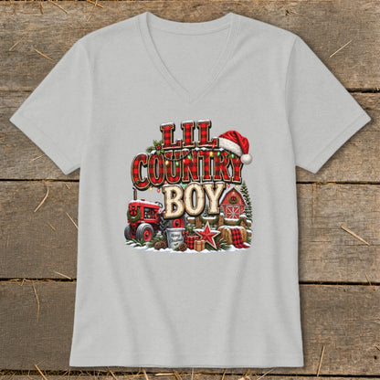 Lil Country Boy Christmas Infant V-neck