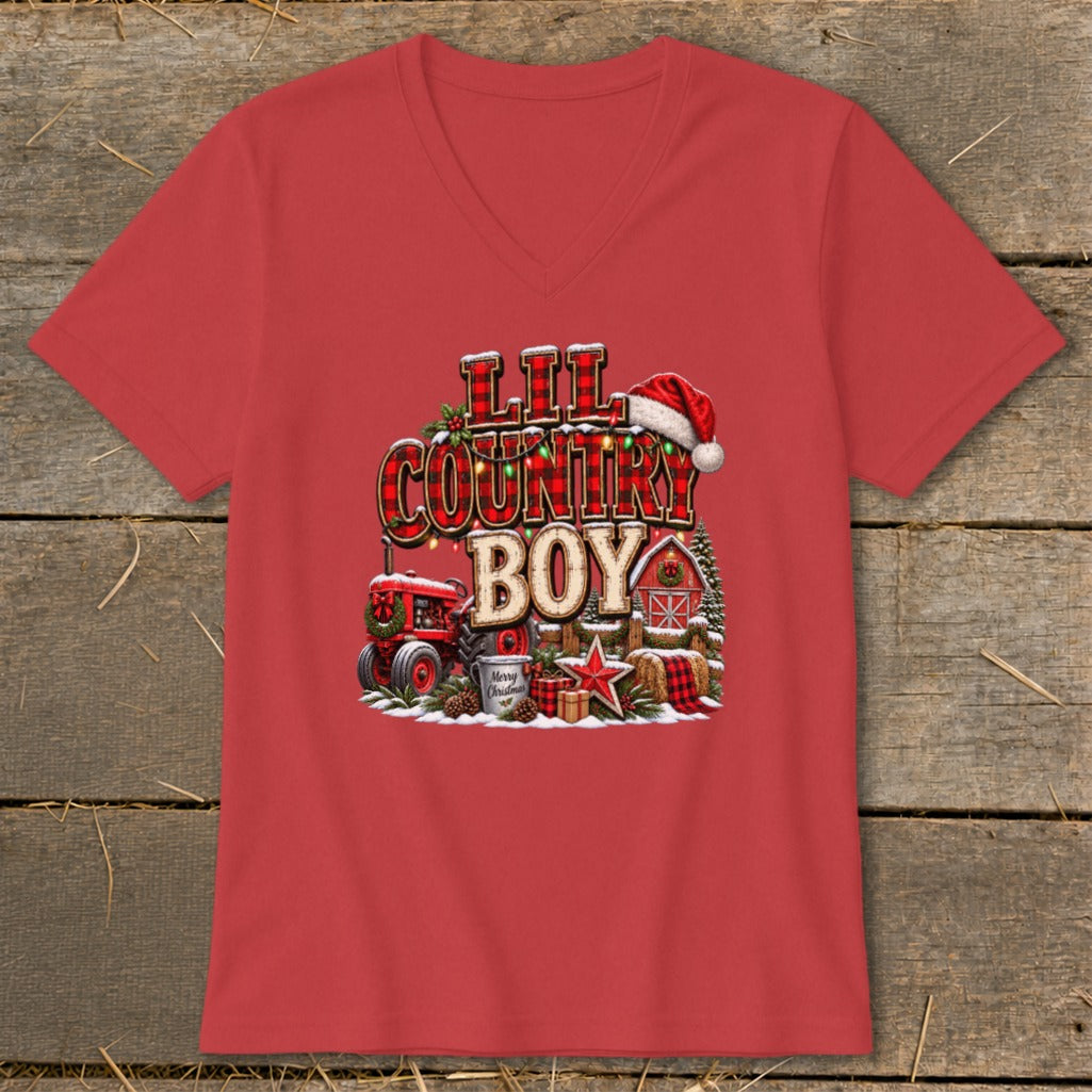 Lil Country Boy Christmas Infant V-neck
