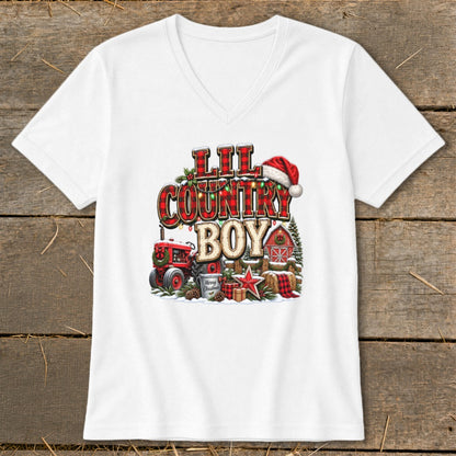 Lil Country Boy Christmas Infant V-neck