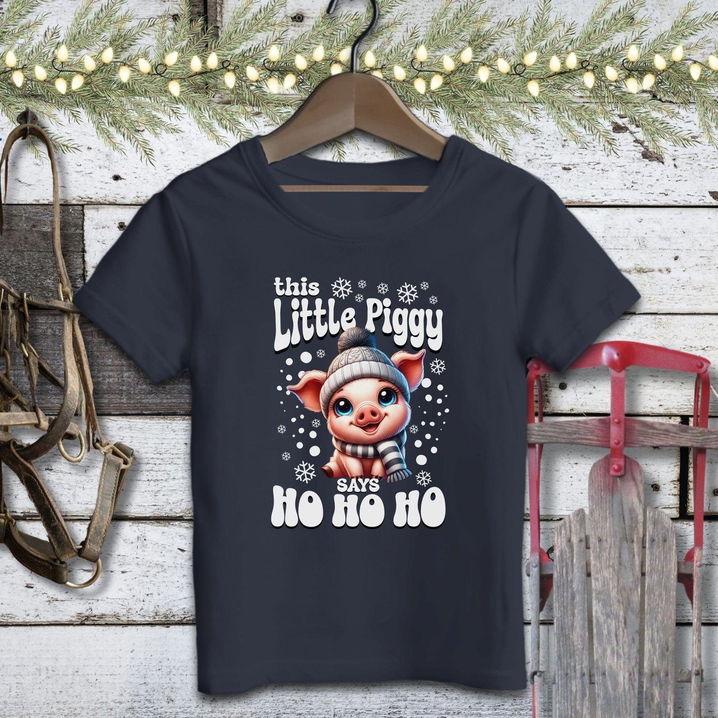 Little Piggy Christmas Baby Shirt
