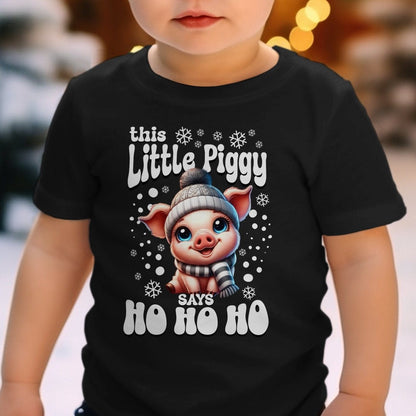 Little Piggy Christmas Baby Shirt