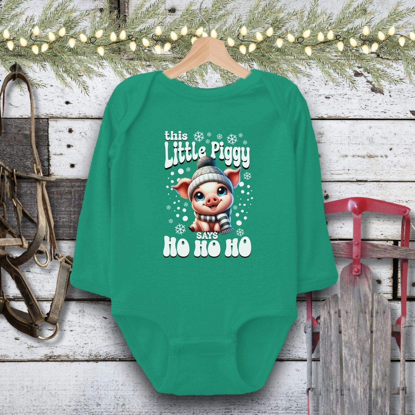 Little Piggy Christmas Baby Shirt