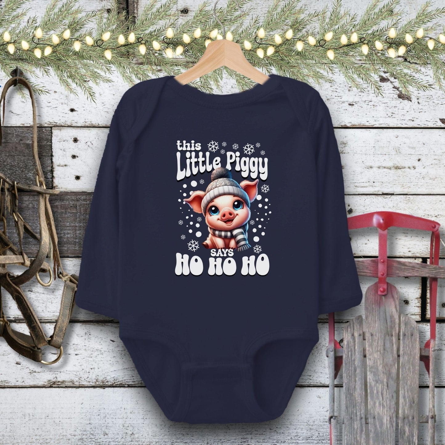 Little Piggy Christmas Baby Shirt
