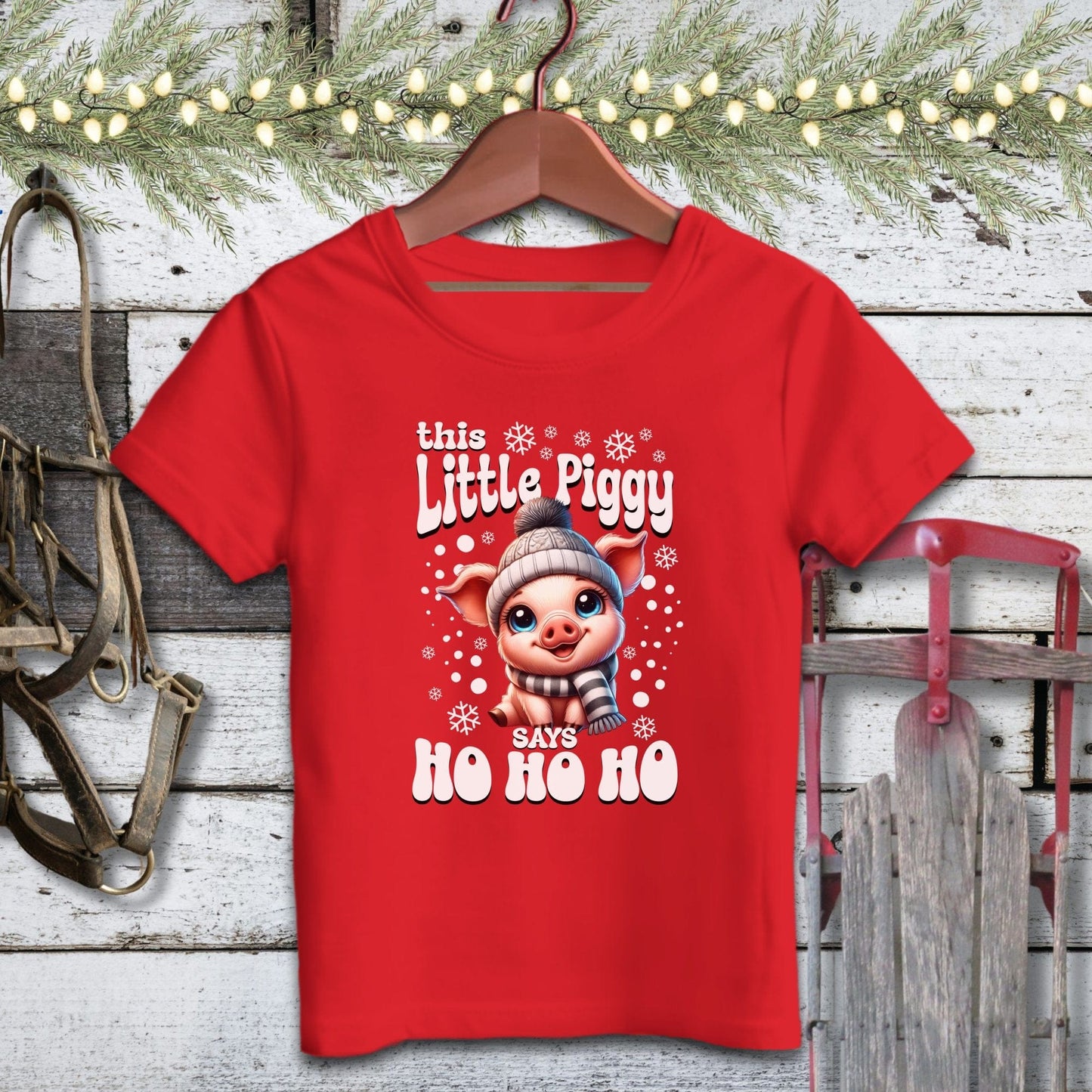 Little Piggy Christmas Baby Shirt