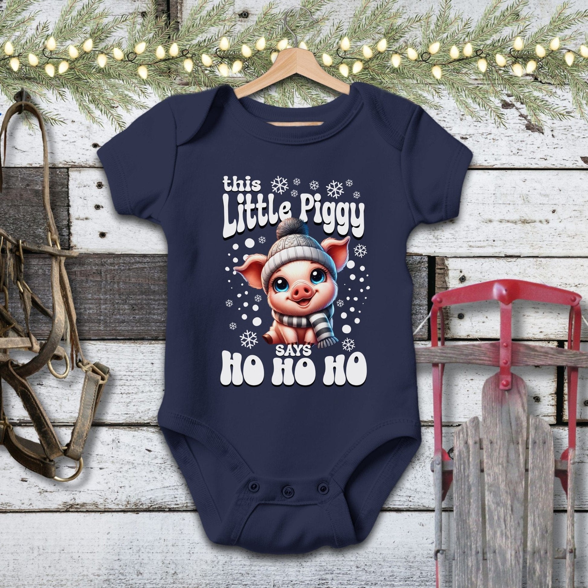 Little Piggy Christmas Baby Shirt