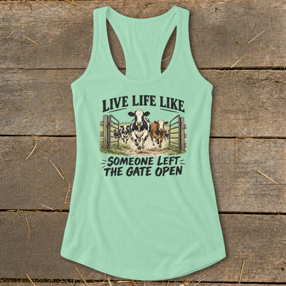 Live Life Like Racerback Tank