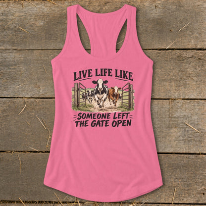 Live Life Like Racerback Tank