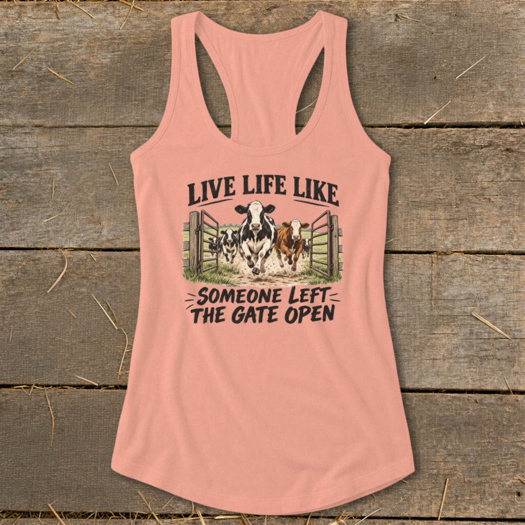Live Life Like Racerback Tank
