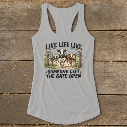Live Life Like Racerback Tank