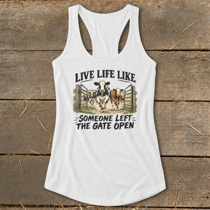 Live Life Like Racerback Tank