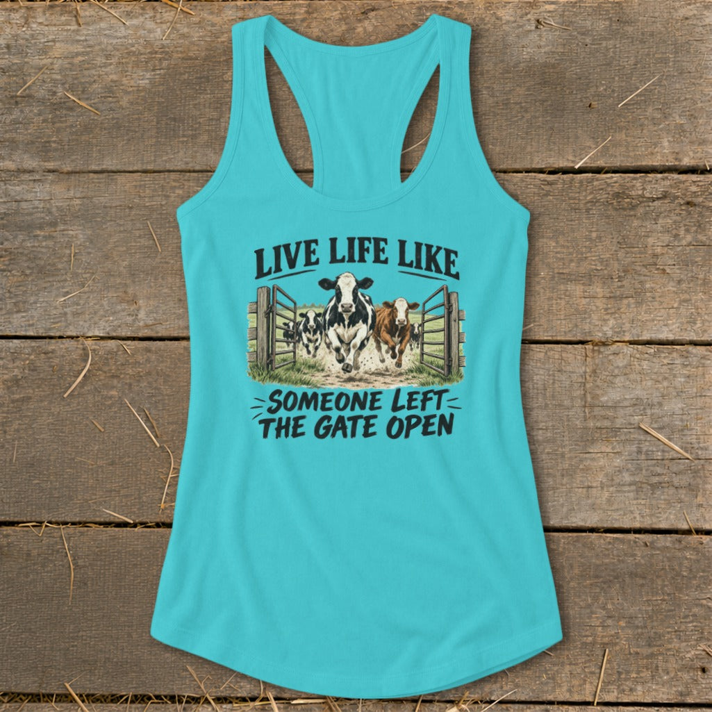 Live Life Like Racerback Tank
