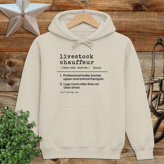 Livestock Chauffeur Definition Hoodie