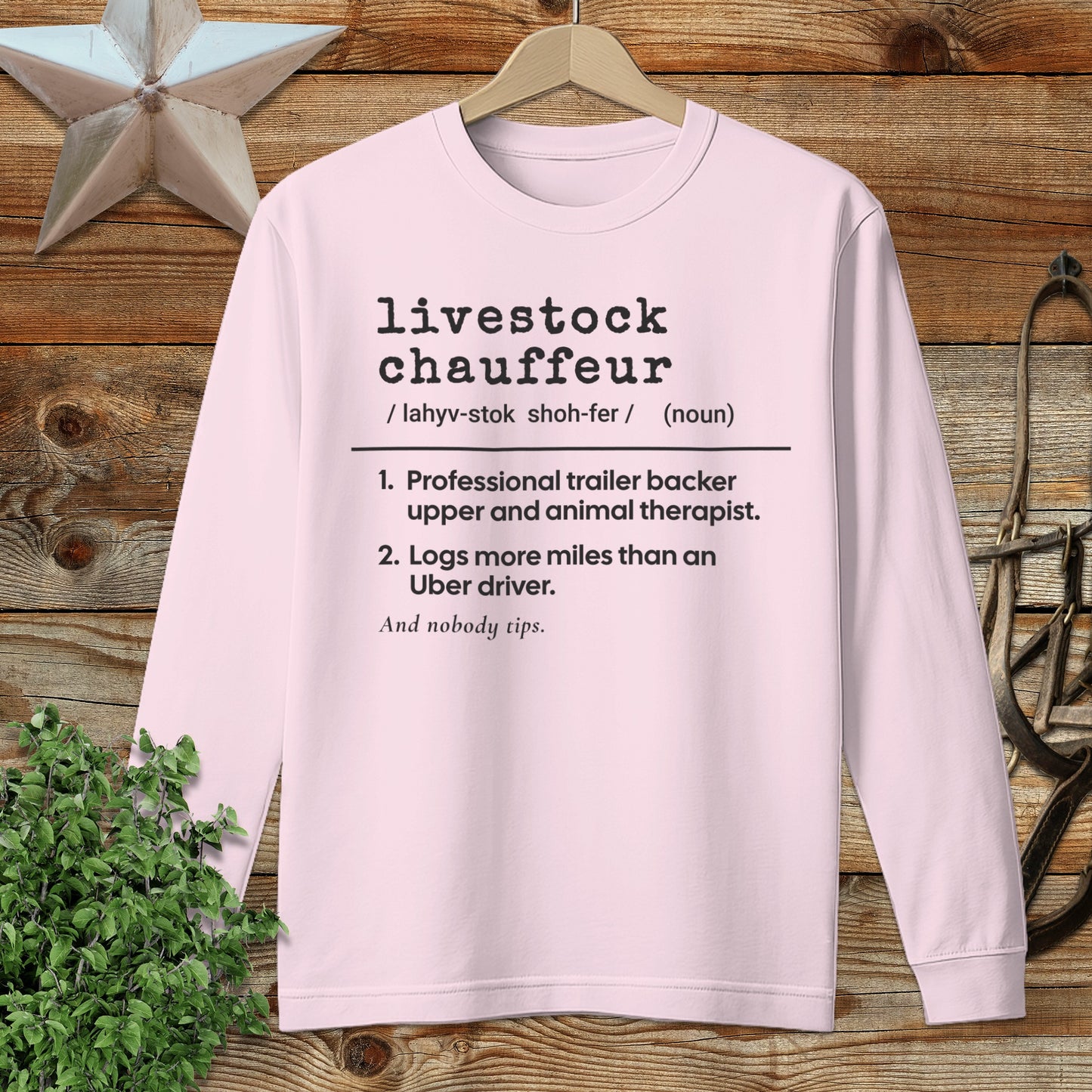 Livestock Chauffeur Definition Long Sleeve Tee