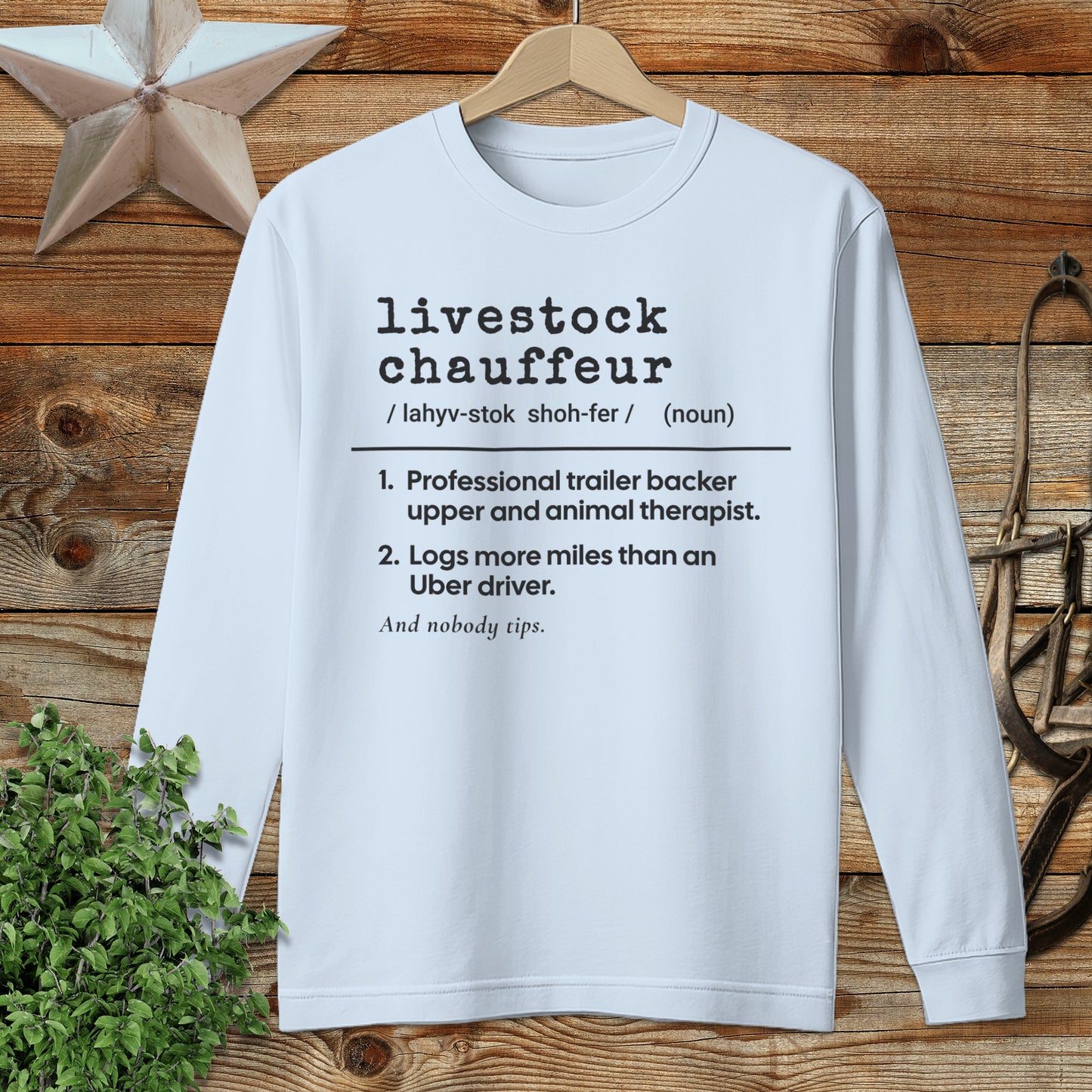 Livestock Chauffeur Definition Long Sleeve Tee