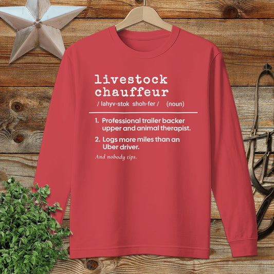 Livestock Chauffeur Definition Long Sleeve Tee