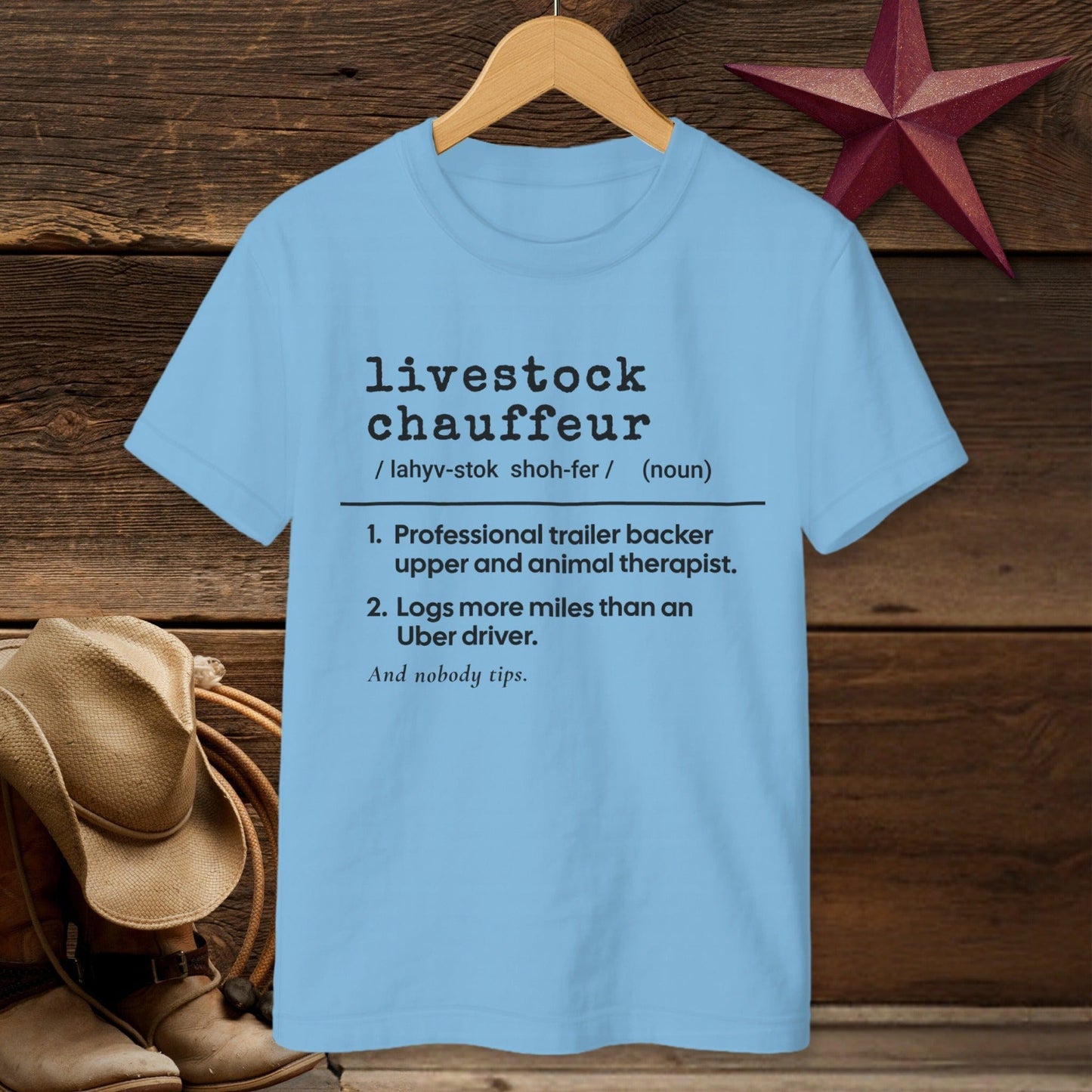 Livestock Chauffeur Definition T-Shirt (Youth)
