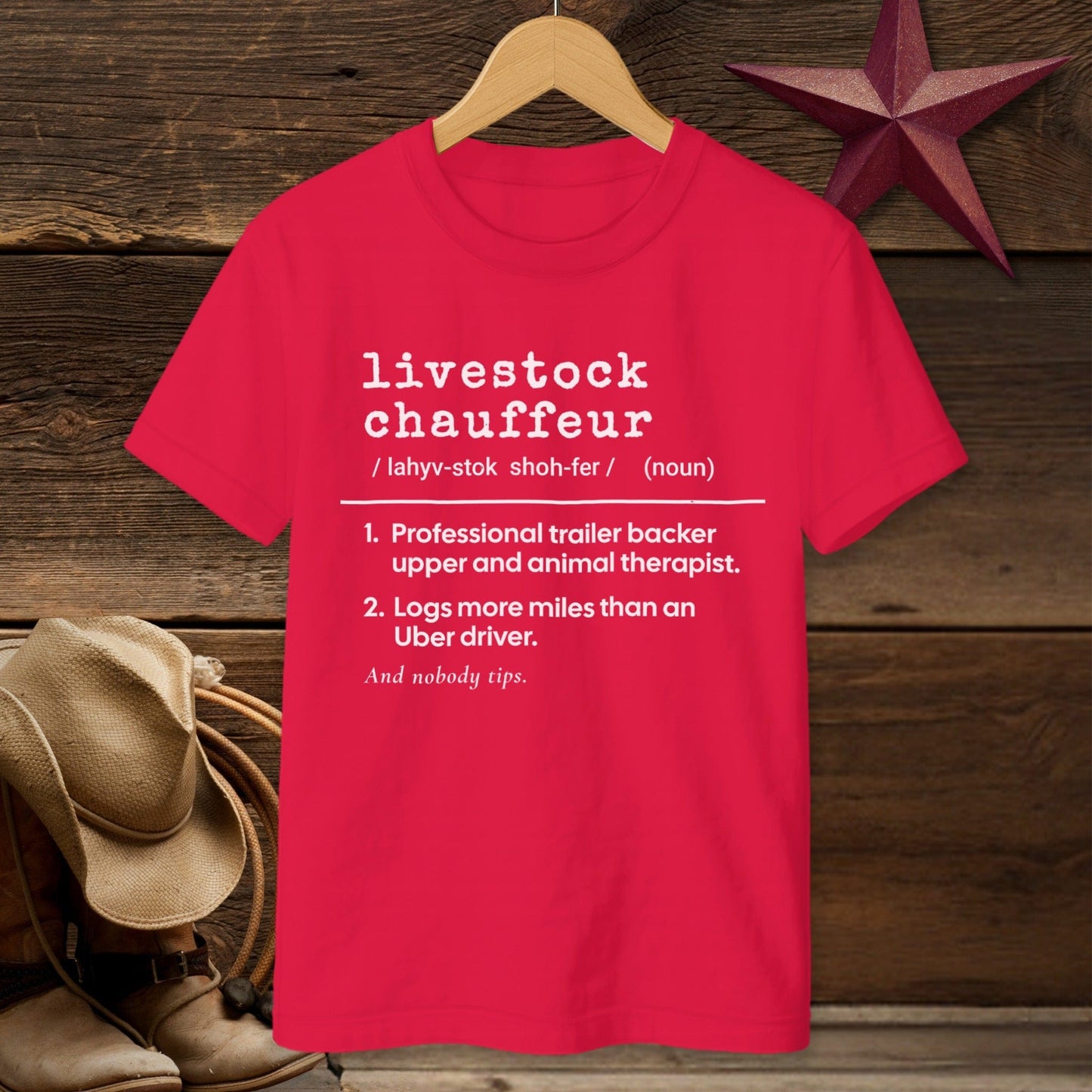 Livestock Chauffeur Definition T-Shirt (Youth)