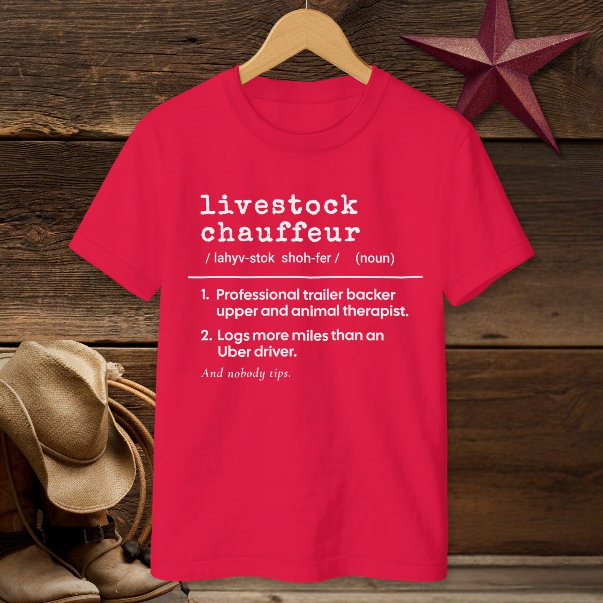 Livestock Chauffeur Definition T-Shirt (Youth)