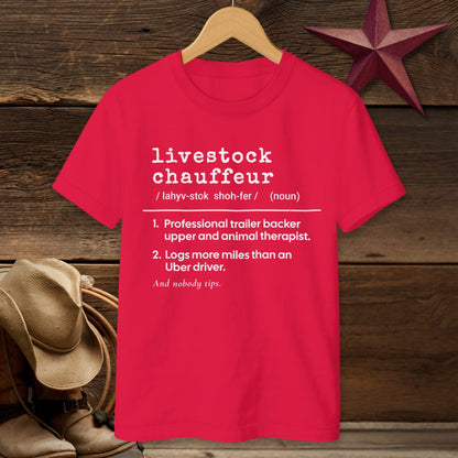 Livestock Chauffeur Definition T-Shirt (Youth)