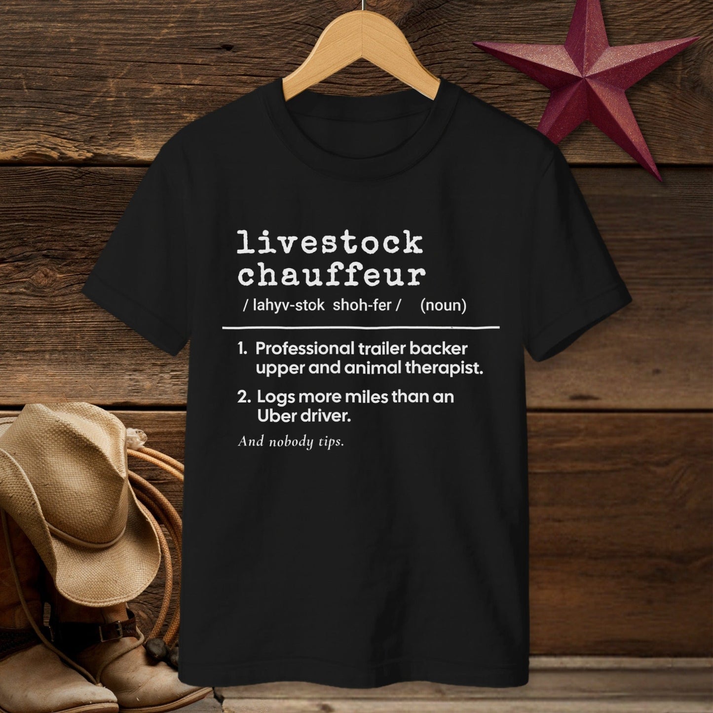 Livestock Chauffeur Definition T-Shirt (Youth)