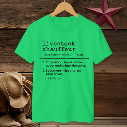 Livestock Chauffeur Definition T-shirt (Youth)