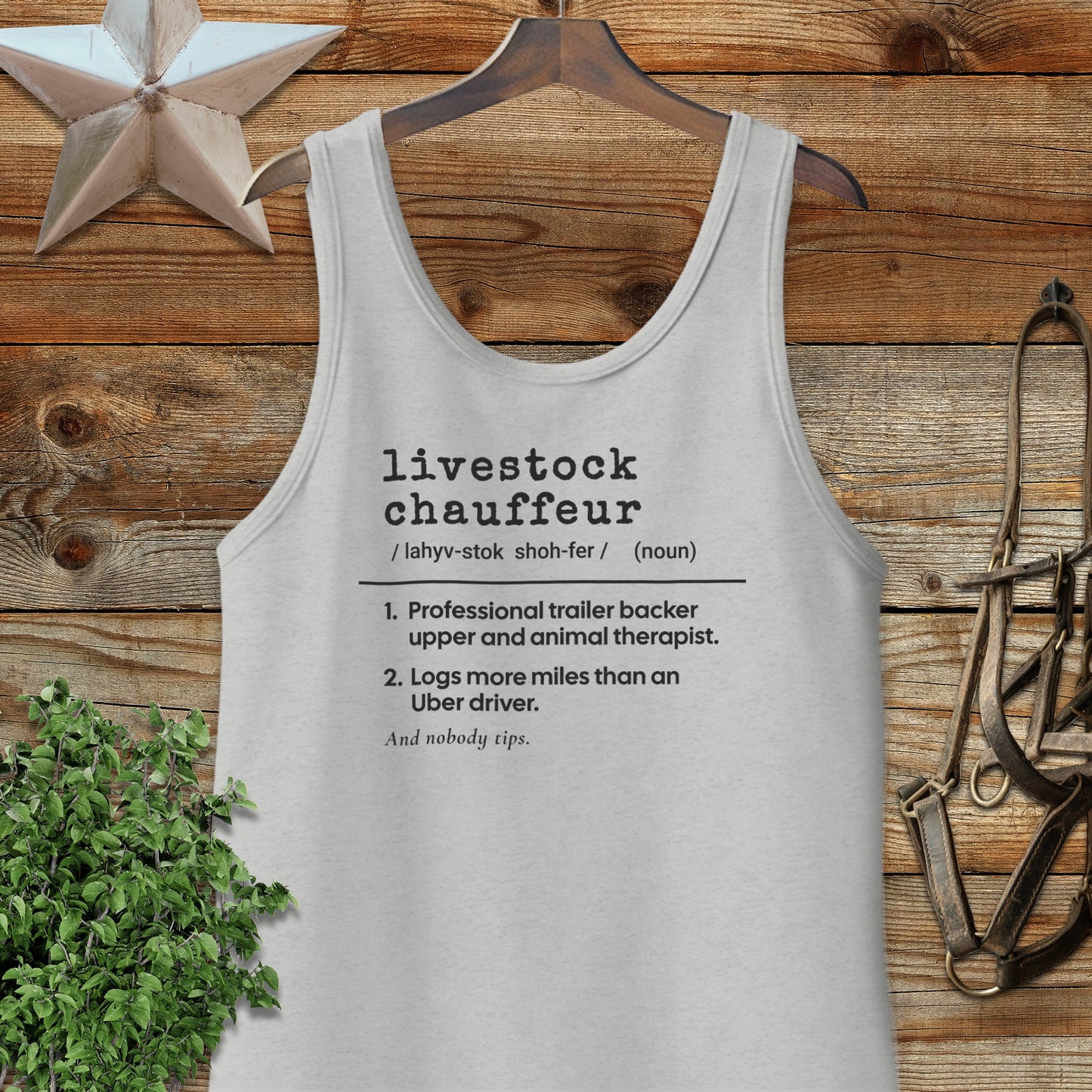 Livestock Chauffeur Definition Tank Top