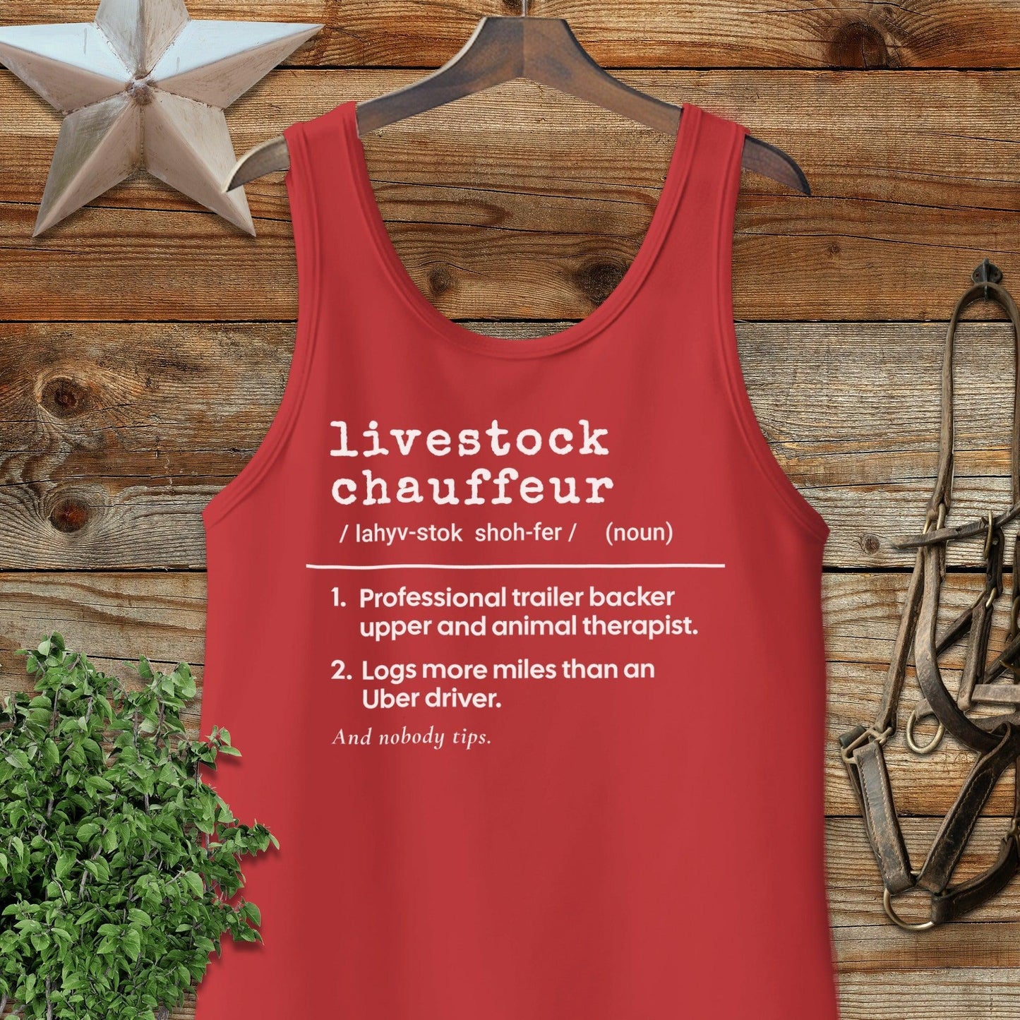 Livestock Chauffeur Definition Tank Top