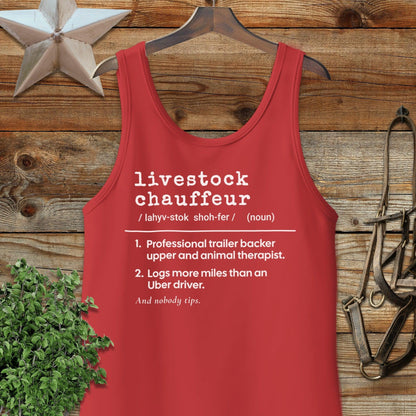 Livestock Chauffeur Definition Tank Top