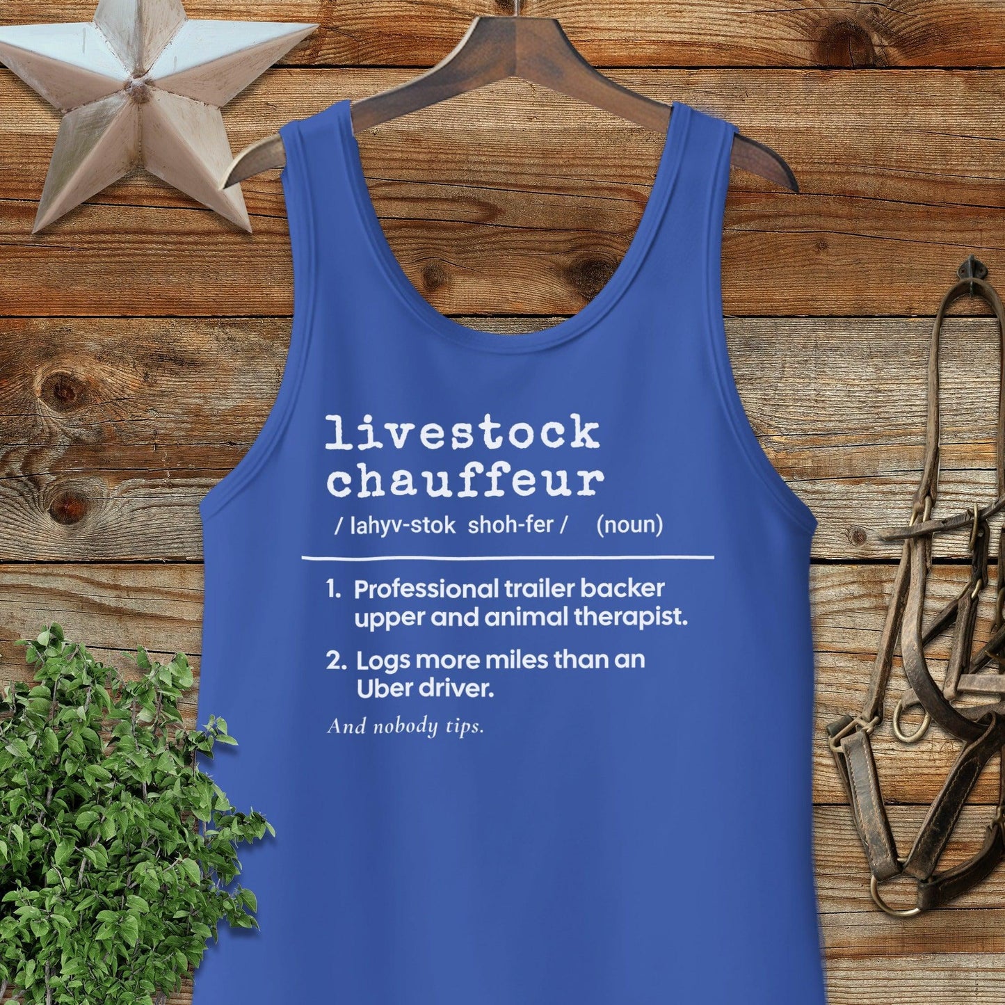 Livestock Chauffeur Definition Tank Top