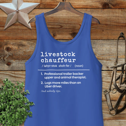 Livestock Chauffeur Definition Tank Top