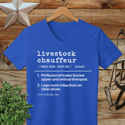 Livestock Chauffeur Definition V-neck