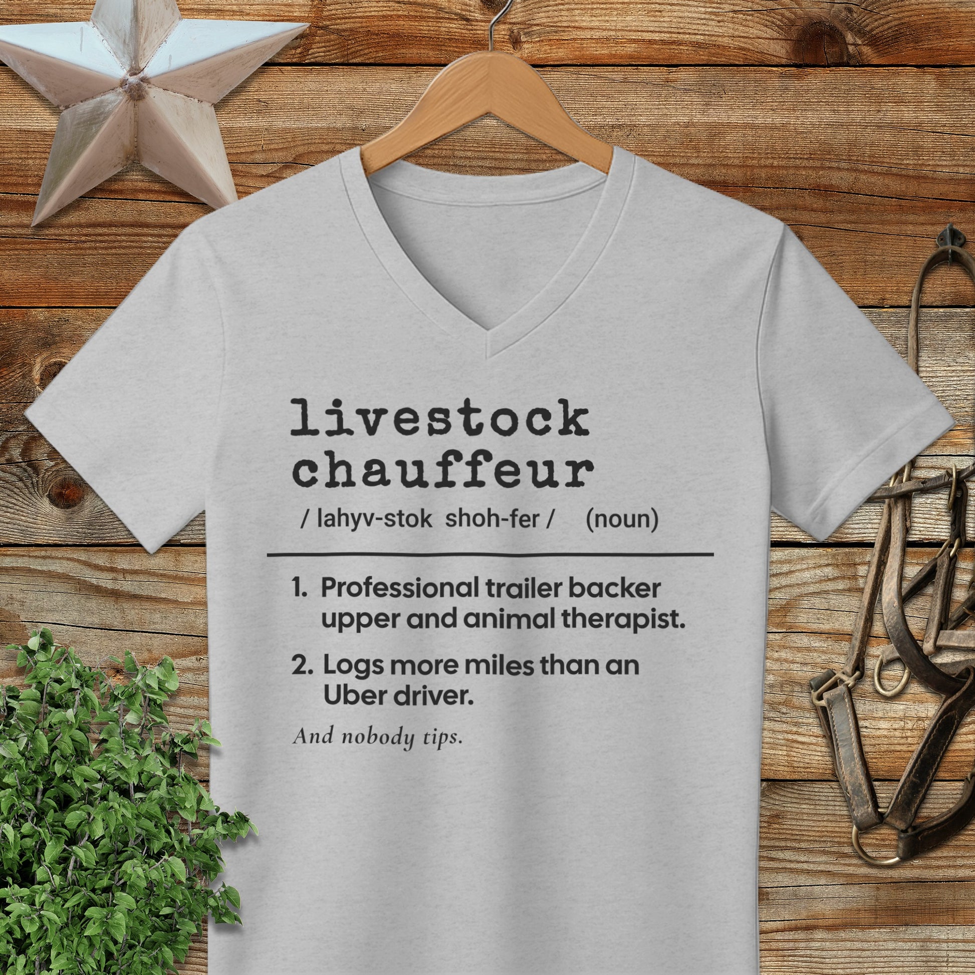 Livestock Chauffeur Definition V-neck