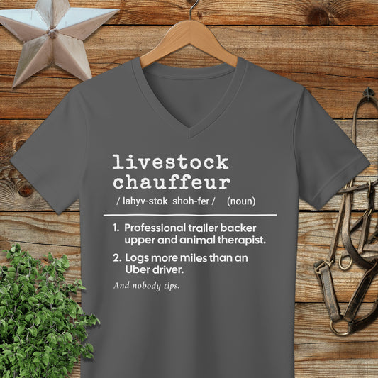Livestock Chauffeur Definition V-neck