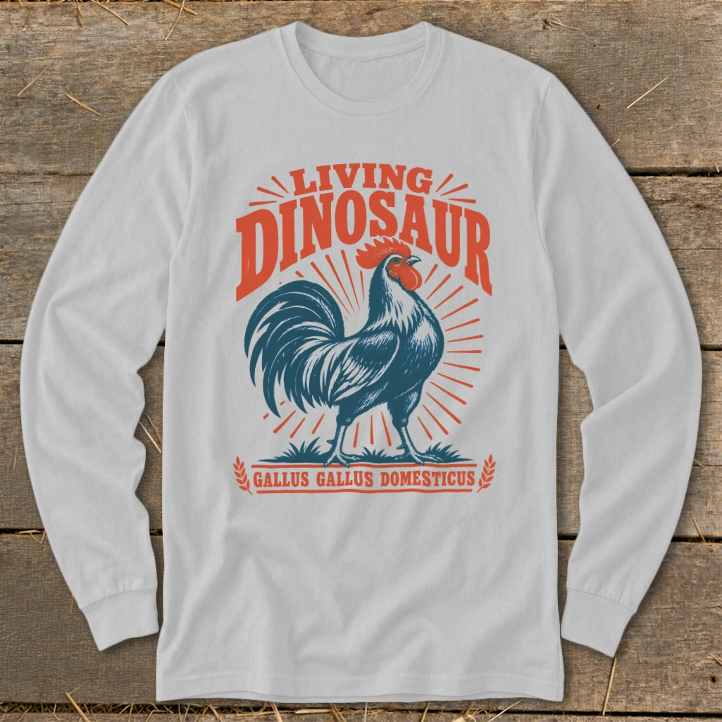 Living Dinosaur Rooster Long Sleeve Tee