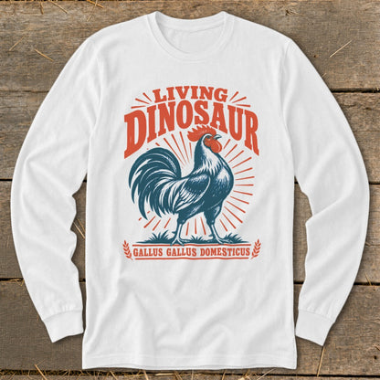 Living Dinosaur Rooster Long Sleeve Tee