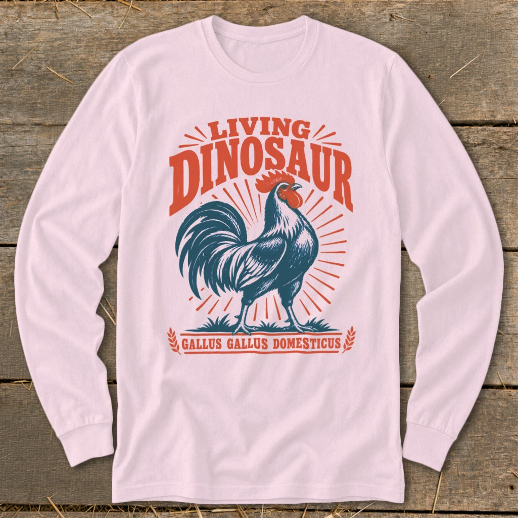 Living Dinosaur Rooster Long Sleeve Tee