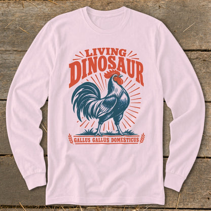 Living Dinosaur Rooster Long Sleeve Tee