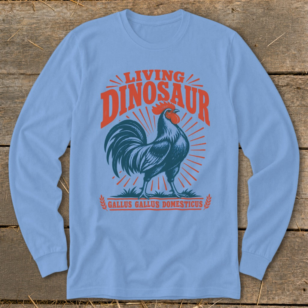 Living Dinosaur Rooster Long Sleeve Tee