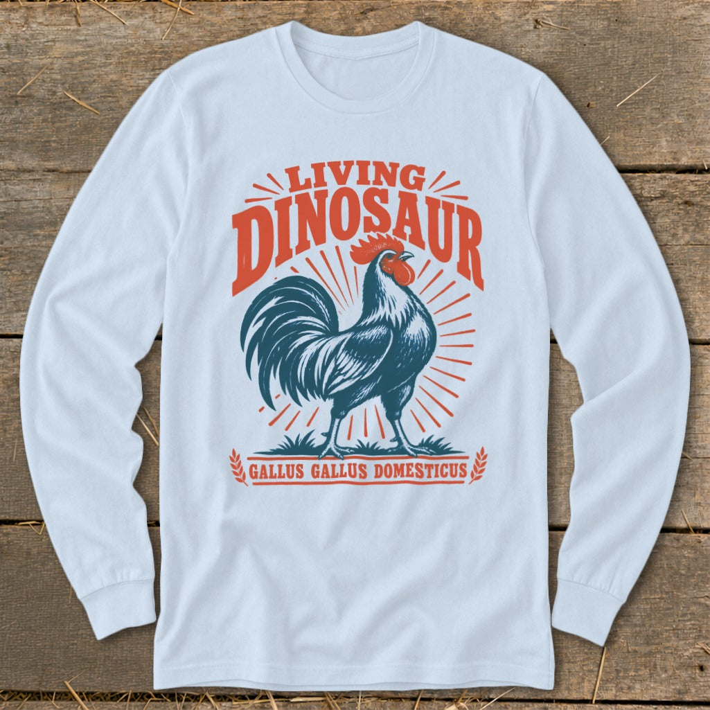 Living Dinosaur Rooster Long Sleeve Tee