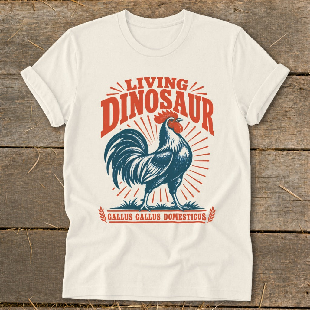 Living Dinosaur Rooster Softstyle Tee
