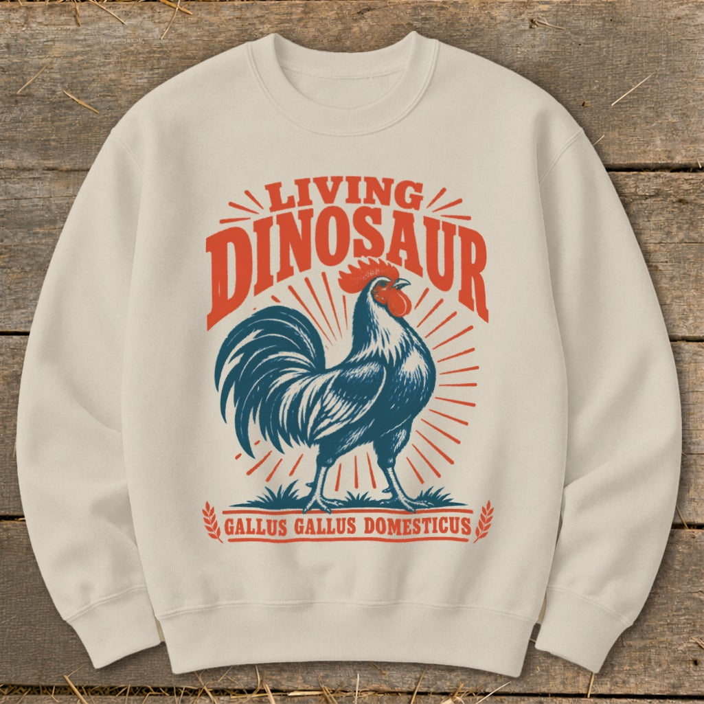 Living Dinosaur Rooster Sweatshirt