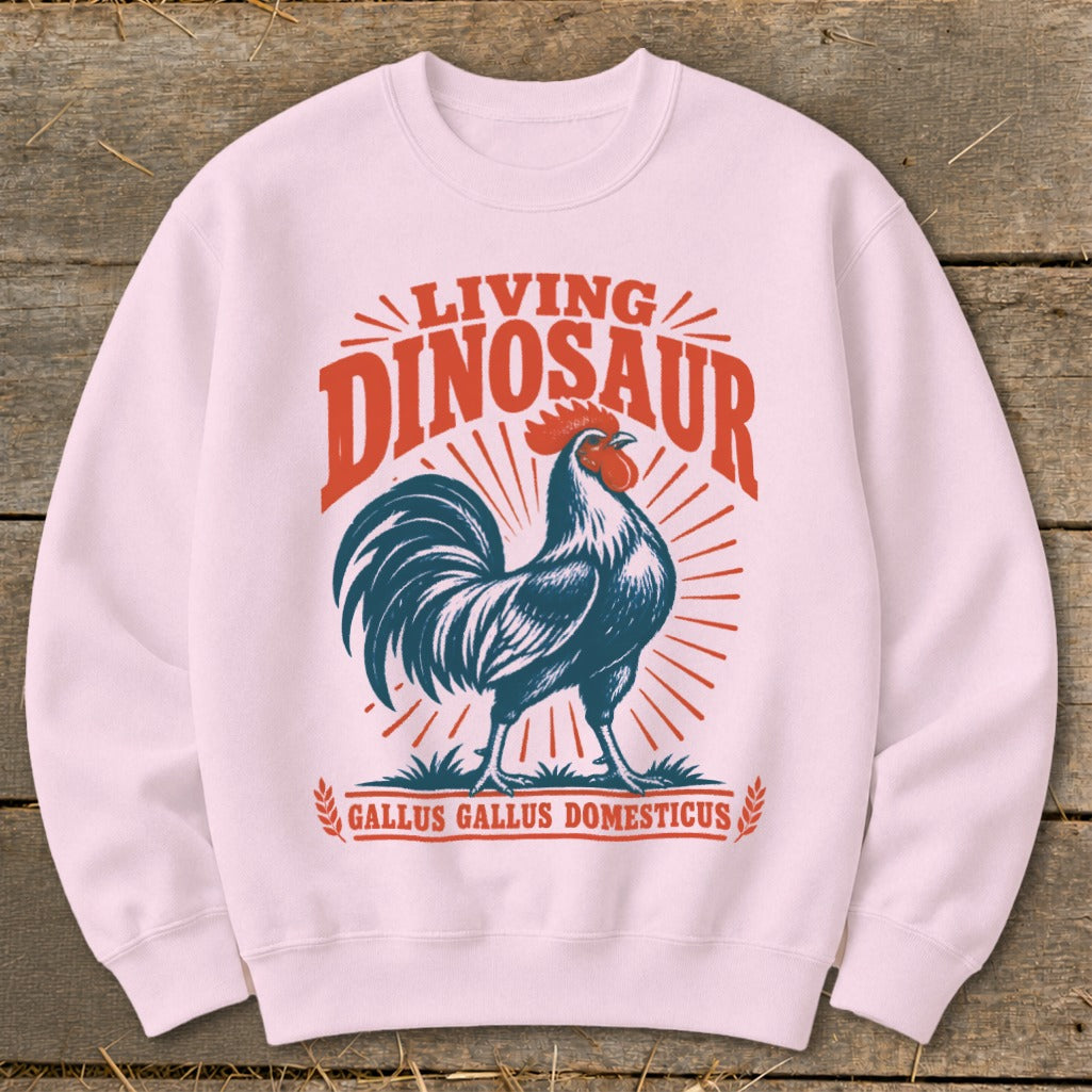 Living Dinosaur Rooster Sweatshirt