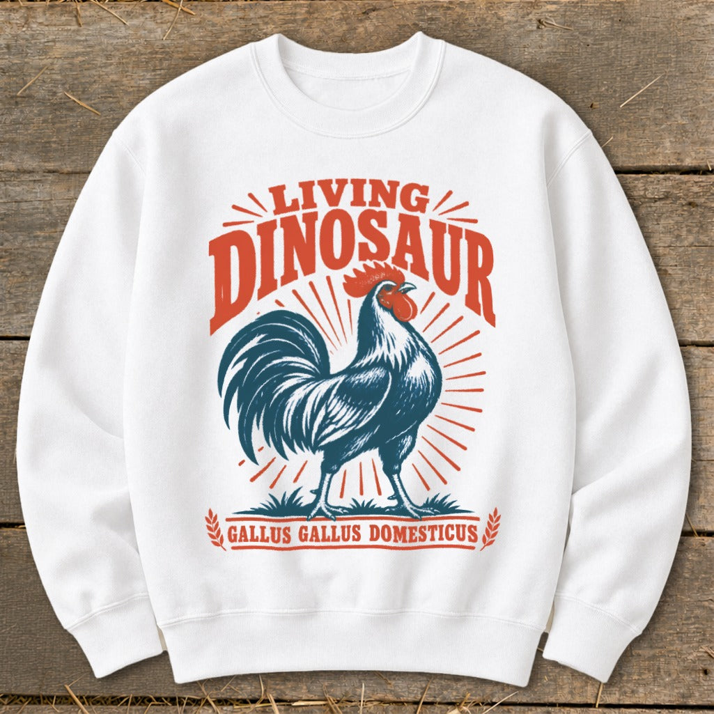 Living Dinosaur Rooster Sweatshirt