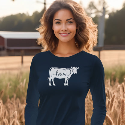 Love Cow Long Sleeve Tee